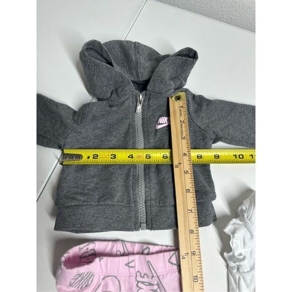 Nike Three-Piece Baby Set Bodysuit Pants Hooded Jacket Size 3M Cotton Blend - Picture 8 of 13